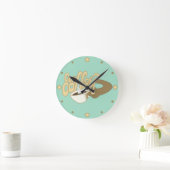 Horloge Ronde Dessin "Coupe de café" avec tasse (Maison)