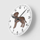 Horloge Ronde Dessin de dessin de chien de dessin de l'extracteu (Angle)