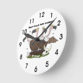 Horloge Ronde Dessin de l'humour vautours drôle (Angle)