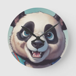 Horloge Ronde Dessin de Panda