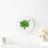 Horloge Ronde Dessin de trèfle de la Saint-Patrick (Maison)