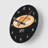 Horloge Ronde Dessin du Croissant (Angle)