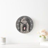 Horloge Ronde Dessin mignon de Chien de Briard (Maison)
