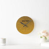 Horloge Ronde Détails dorés scintillants (Maison)