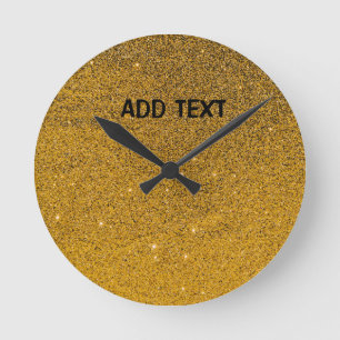 Horloge Ronde Détails dorés scintillants