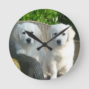 Horloge Ronde Deux Chiens