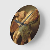 Horloge Ronde Deux lutteurs (Angle)