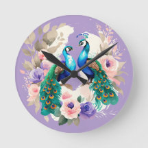 Deux Peacocks violets