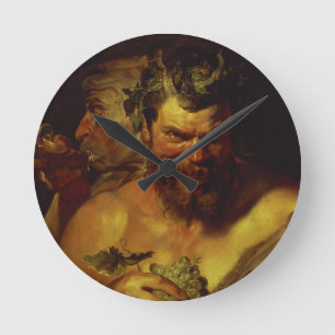 Horloge Ronde Deux satyres (huile sur le panneau)