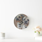 Horloge Ronde Deux terriers de frontière (Maison)