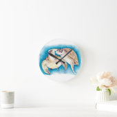Horloge Ronde Deux tortues de mer (Maison)