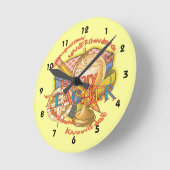 Horloge Ronde Devise de professeur d'histoire (Angle)