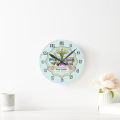 Horloge Ronde Devise d'infirmière scolaire (Maison)