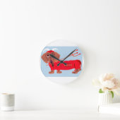 Horloge Ronde Diable Dachshund (Maison)