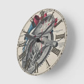 Horloge Ronde Diagramme anatomique vintage (Angle)