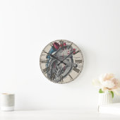 Horloge Ronde Diagramme anatomique vintage (Maison)