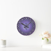 Horloge Ronde Diamant Celtique Fractal Spral Violet (Maison)
