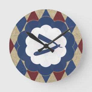 Horloge Ronde diamants de raseur-coiffeur