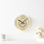 Horloge Ronde Diamants d'or de luxe 25e anniversaire Mariage (Maison)