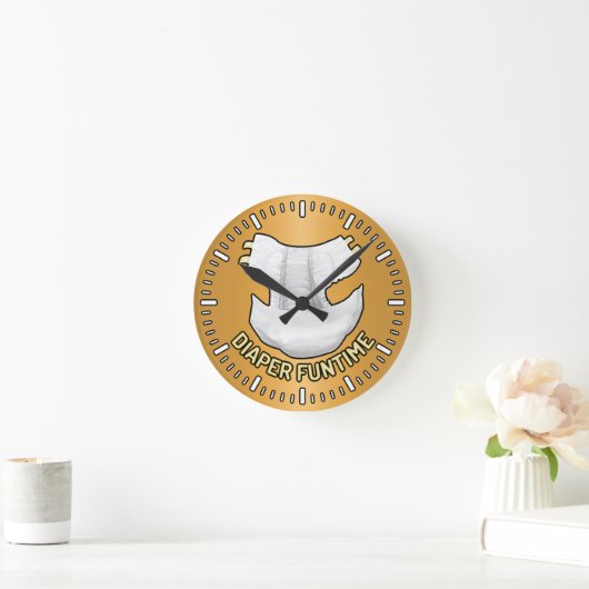 HORLOGE RONDE DIAPER FUNTIME (Maison)