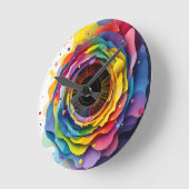 Horloge Ronde Diaphragme coloré abstrait (Angle)