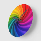 Horloge Ronde Diaphragme coloré abstrait (Angle)