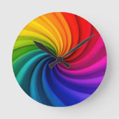 Horloge Ronde Diaphragme coloré abstrait (Recto)