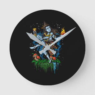 Horloge Ronde Dieu de seigneur Shiva Nataraja Dancing Hindu