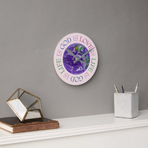 Horloge Ronde Dieu est Amour est Vie