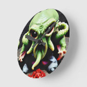 Horloge Ronde Dîner avec Cthulhu (Angle)