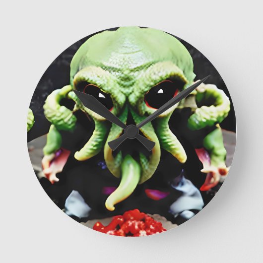 Horloge Ronde Dîner avec Cthulhu (Recto)