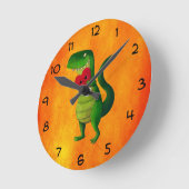 Horloge Ronde Dinosaur Love (Angle)