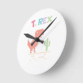 Horloge Ronde Dinosaure (Angle)