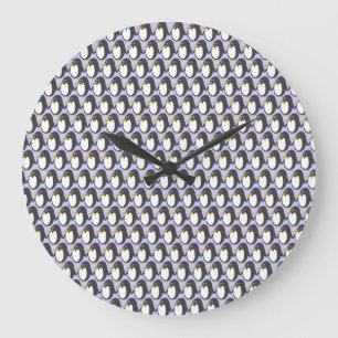 Horloge ronde d'invasion de pingouin