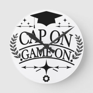 Horloge Ronde Diplôme Cap On Game On