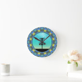 Horloge Ronde Disc Golf Abstract Basket 5 (Maison)