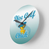 Horloge Ronde Disc Golf Chick #3 (Angle)