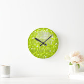 Horloge Ronde Disco Tiles Lime wall clock (Maison)