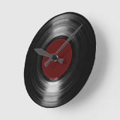 Horloge Ronde disque vinyle (Angle)