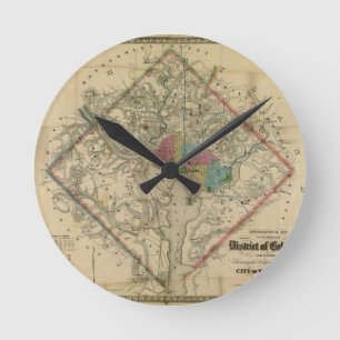 Horloge Ronde District de Columbia la carte d'ère de guerre