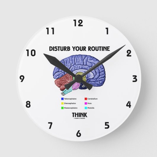Horloge Ronde Disturb Your Routine (Recto)