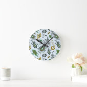 Horloge Ronde Diverses plumes colorées (Maison)