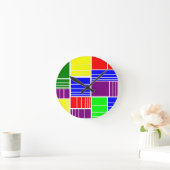 Horloge Ronde Diviser les rectangles (Maison)