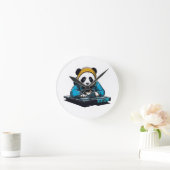 Horloge Ronde DJ Kawaii Panda (Maison)