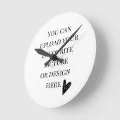 Horloge Ronde do-it-yourself, cadran 8 pouces rond Acrylique (Angle)