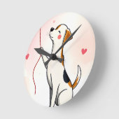 Horloge Ronde Dog Hearts Clock (Angle)