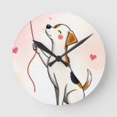 Horloge Ronde Dog Hearts Clock (Recto)