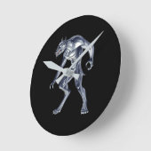 Horloge Ronde Dogman Cryptid Beast (Angle)