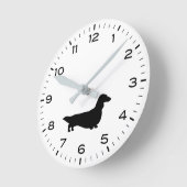 Horloge Ronde Doigt à silhouette à poil long (Angle)