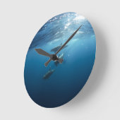 Horloge Ronde Dolphin Family (Angle)